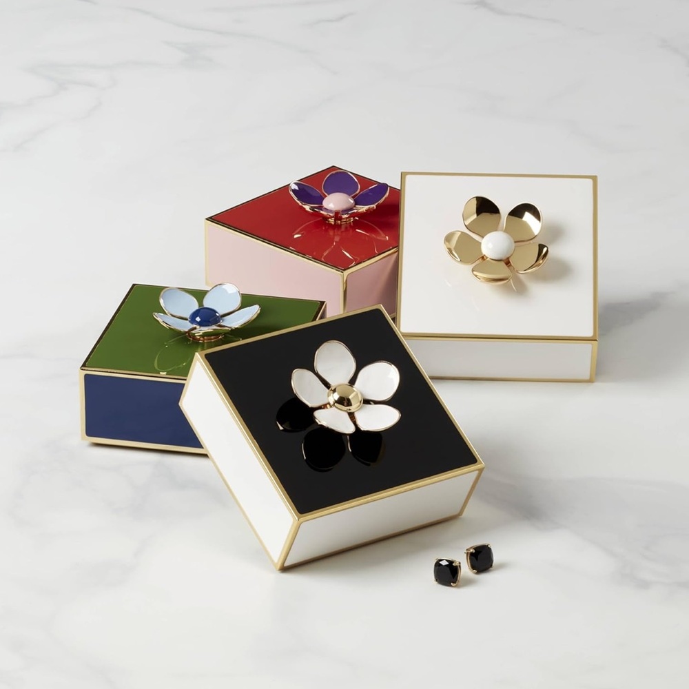 Kate Spade New York Make It Pop Jewelry Trinket Flower Box - Picture 4 of 5